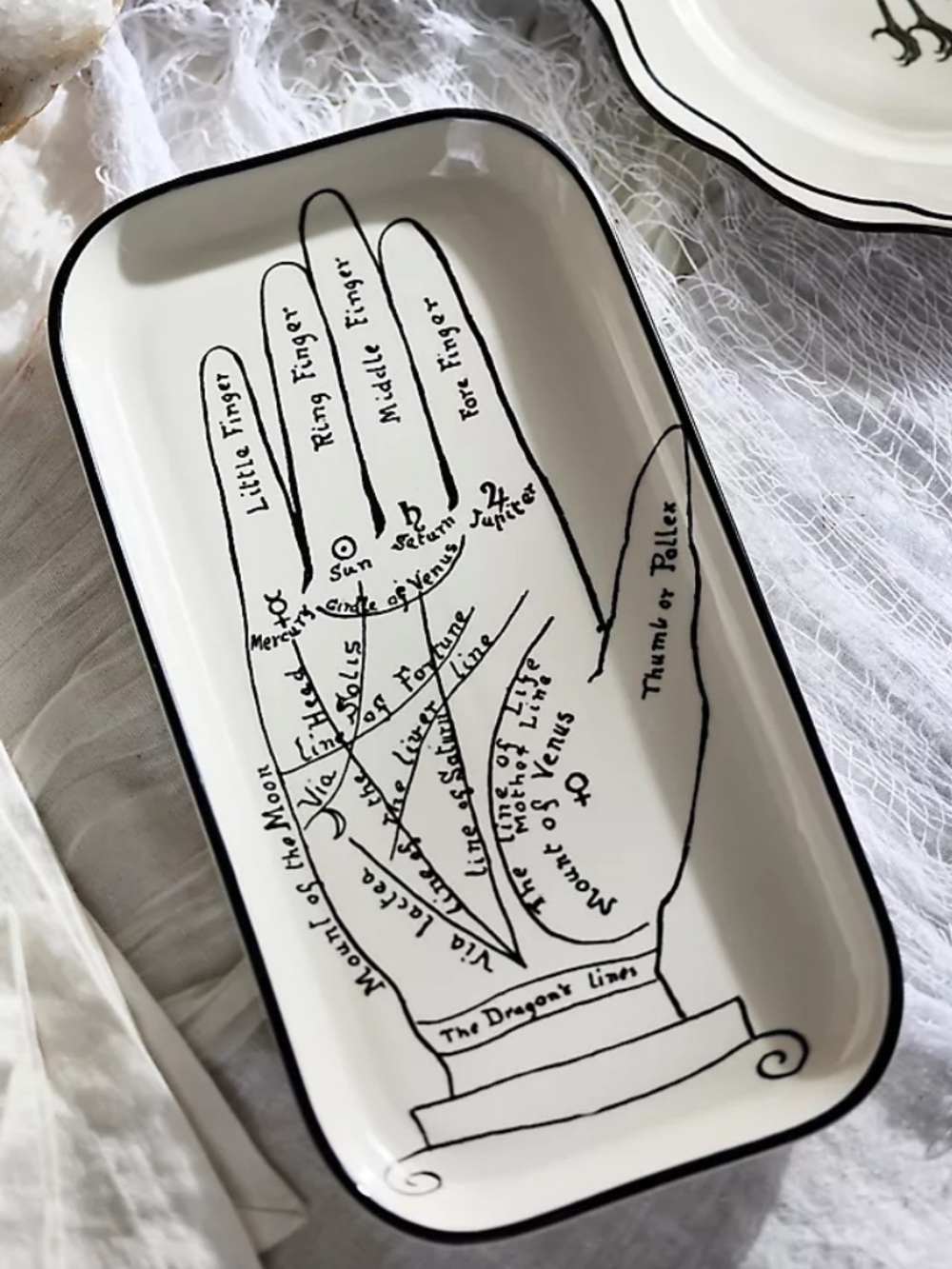 Anthropologie palmistry Stoneware platter